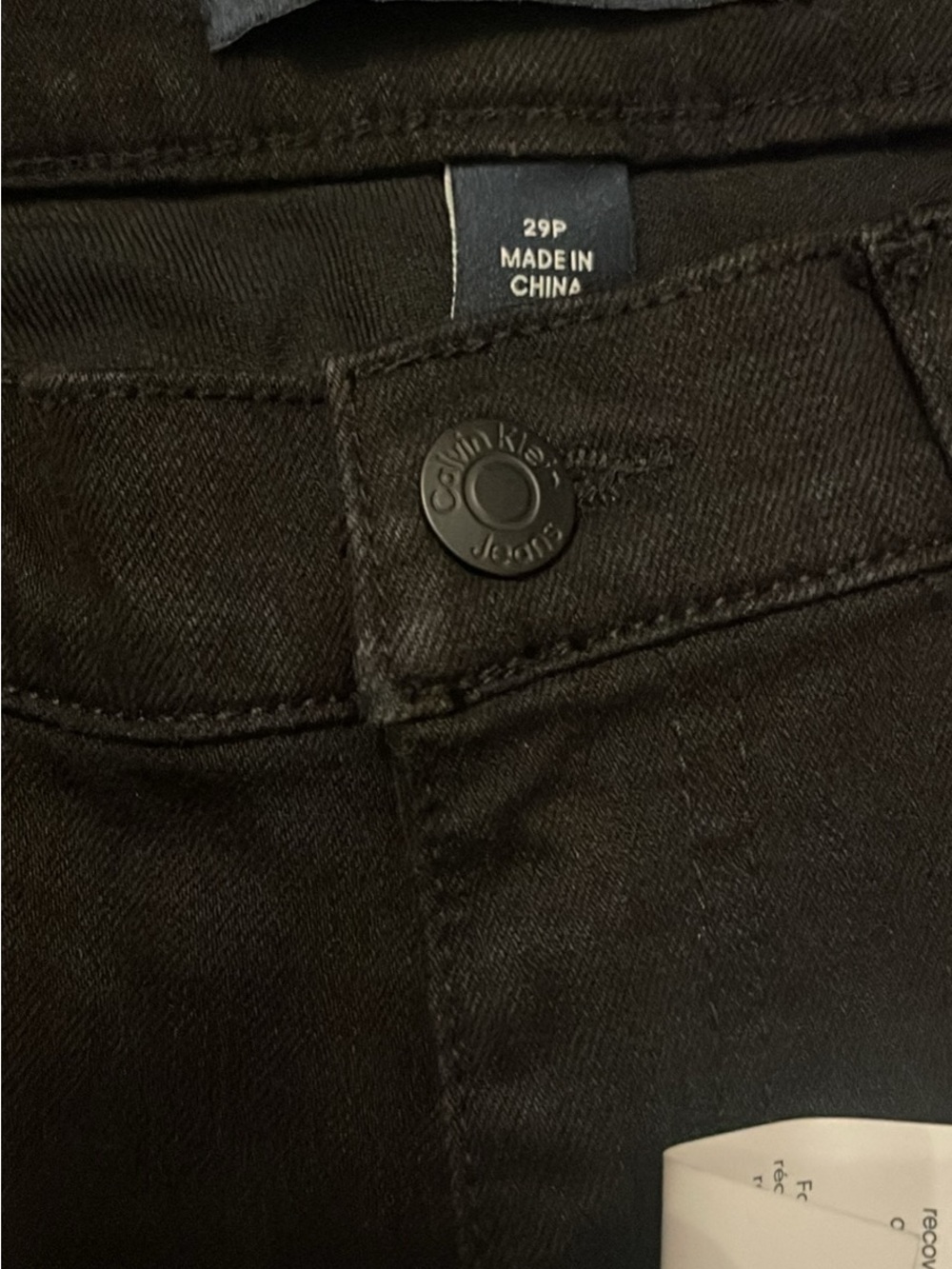 Calvin Klein Jeans High-Rise Skinny Petite Jeans - Black - Picture 2 of 3